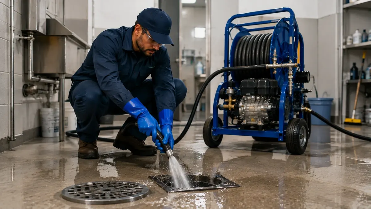 Floor Drain Hydro Jet Cleaning in Strathmore