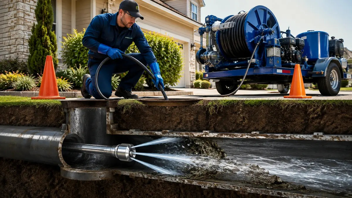 Main Sewer Line Hydro Jet Cleaning in Strathmore