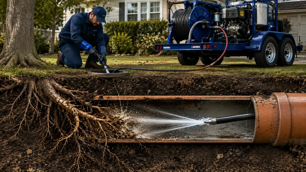 Tree Root Removal with Hydro Jetting in Strathmore